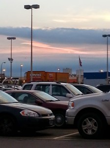 painted sky over Popeyes